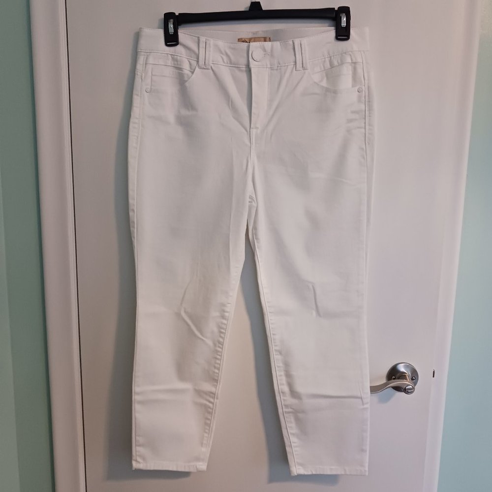 Democracy AB Technology White Jeans size 12P